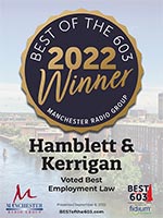 Best of the 603 | 2022 Winner Manchester Radio Group | Hamblett & Kerrigan | Voted Best Employment Law